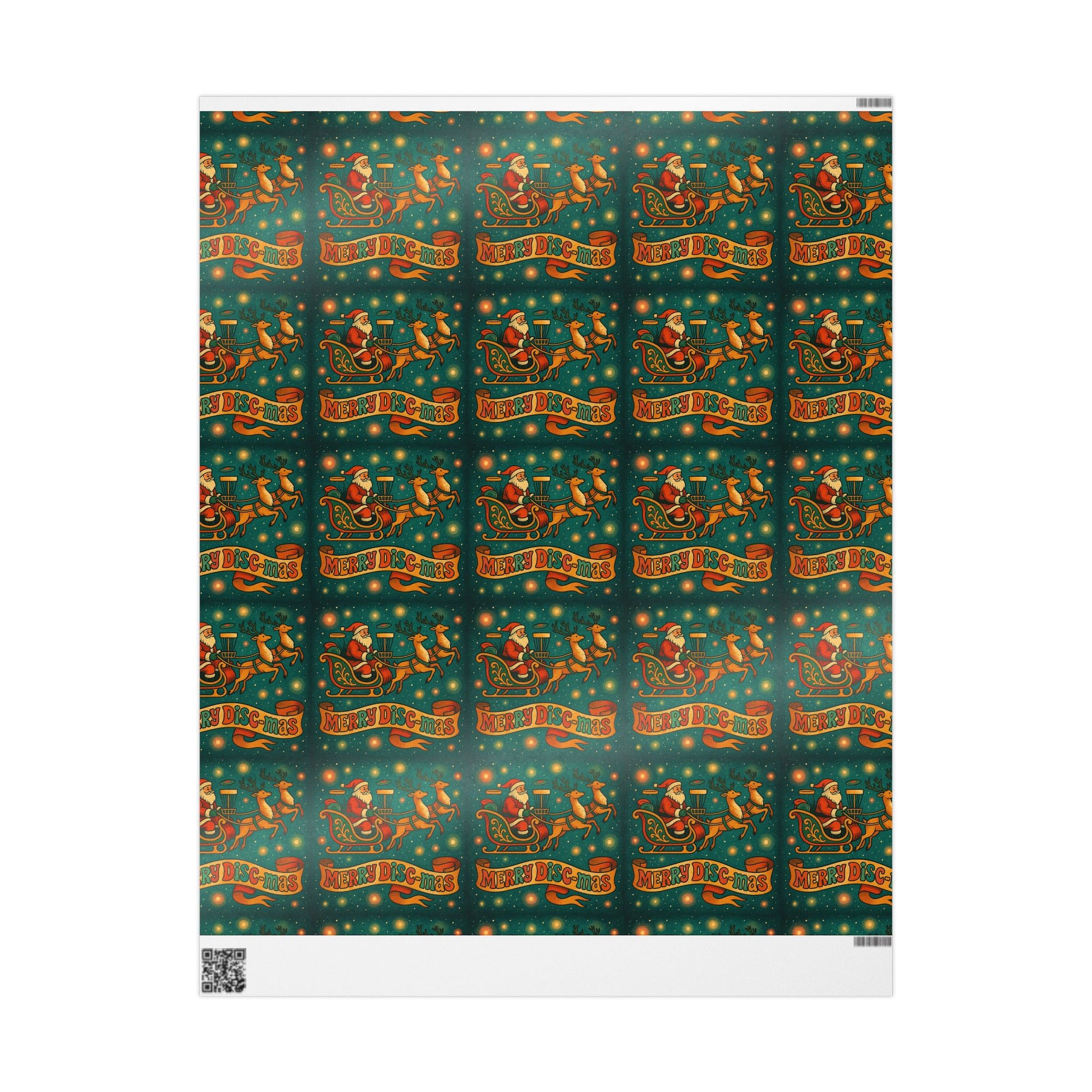 Festive Wrapping Paper Merry Disc-mas