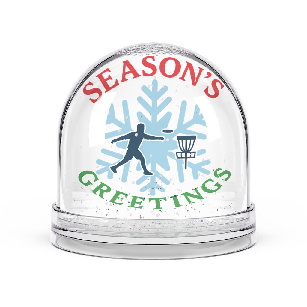 Season's Greetings Disc Golf Snow Globe