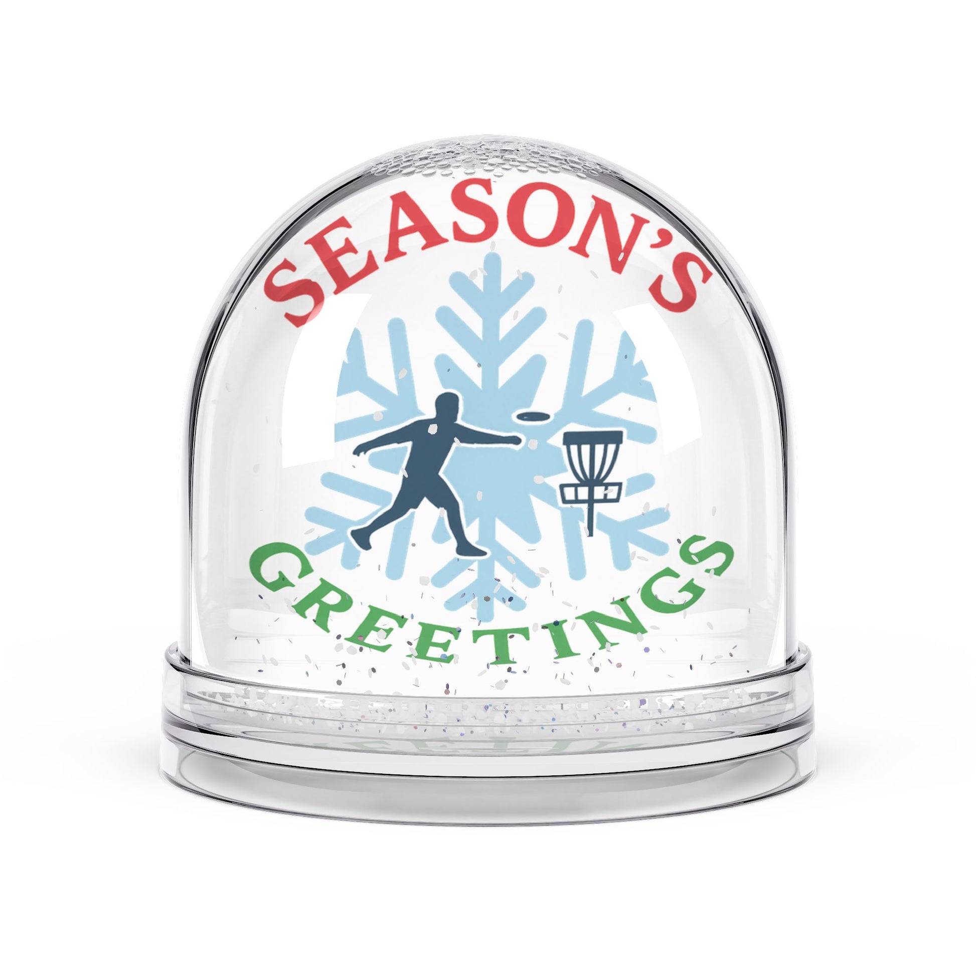 Season's Greetings Disc Golf Snow Globe