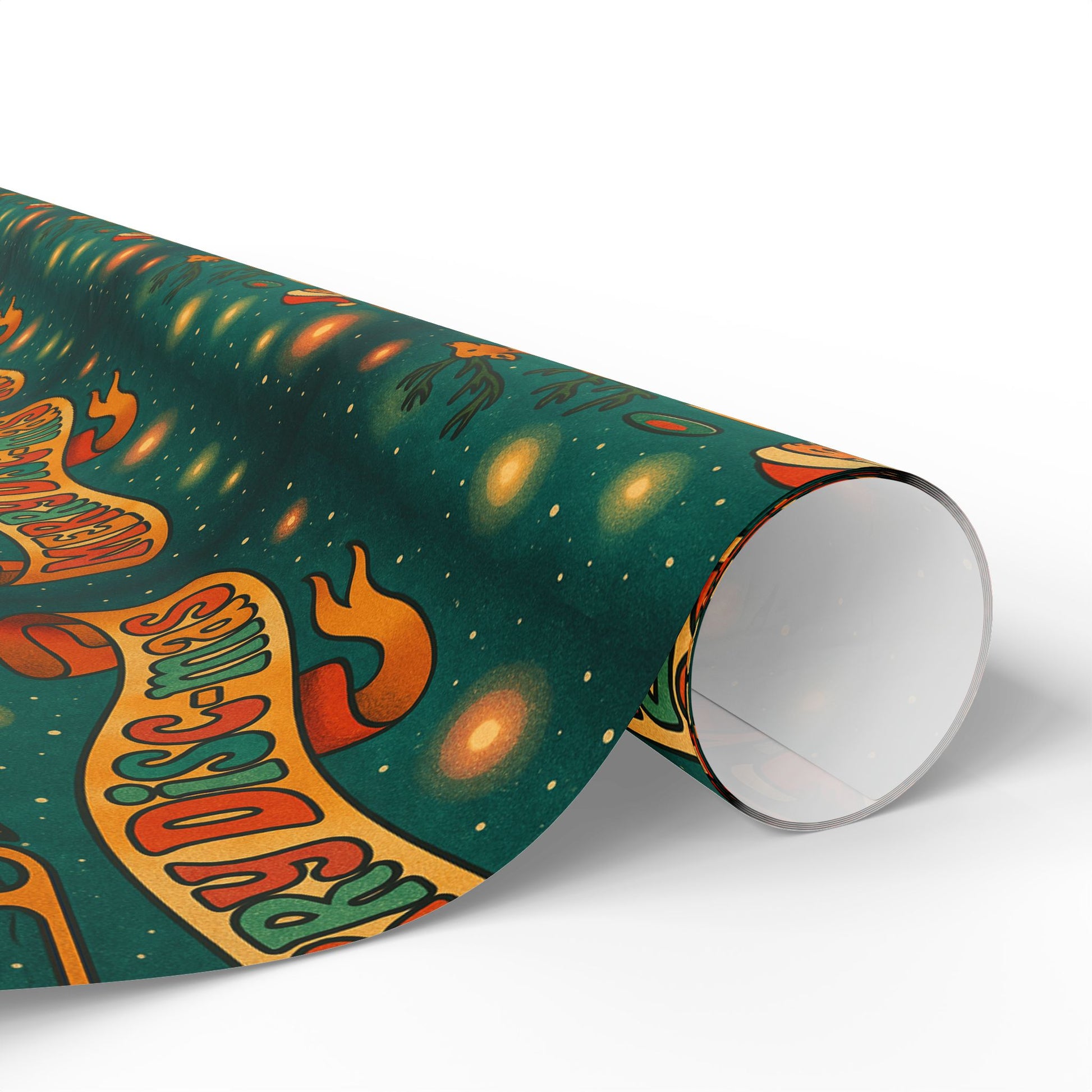 Festive Wrapping Paper Merry Disc-mas