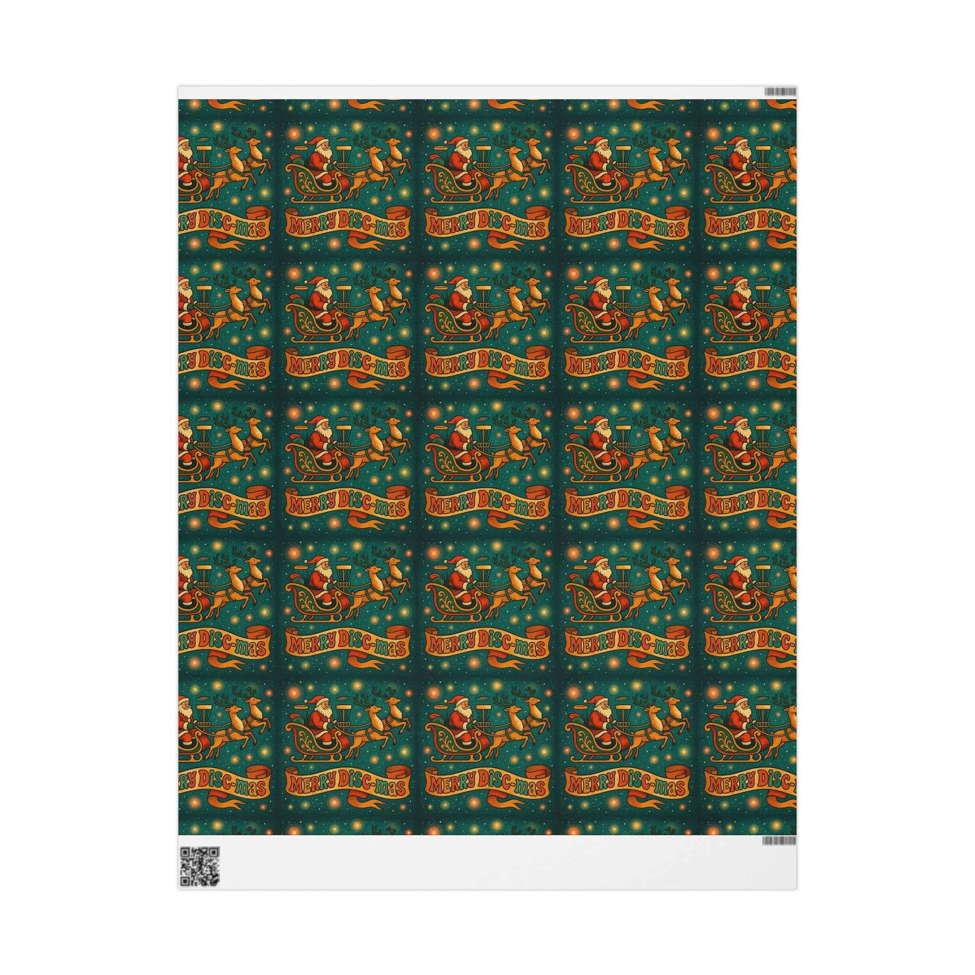 Festive Wrapping Paper Merry Disc-mas