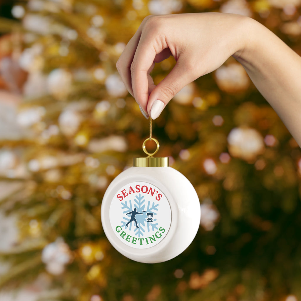 Christmas Ball Ornament Seasons Greetings