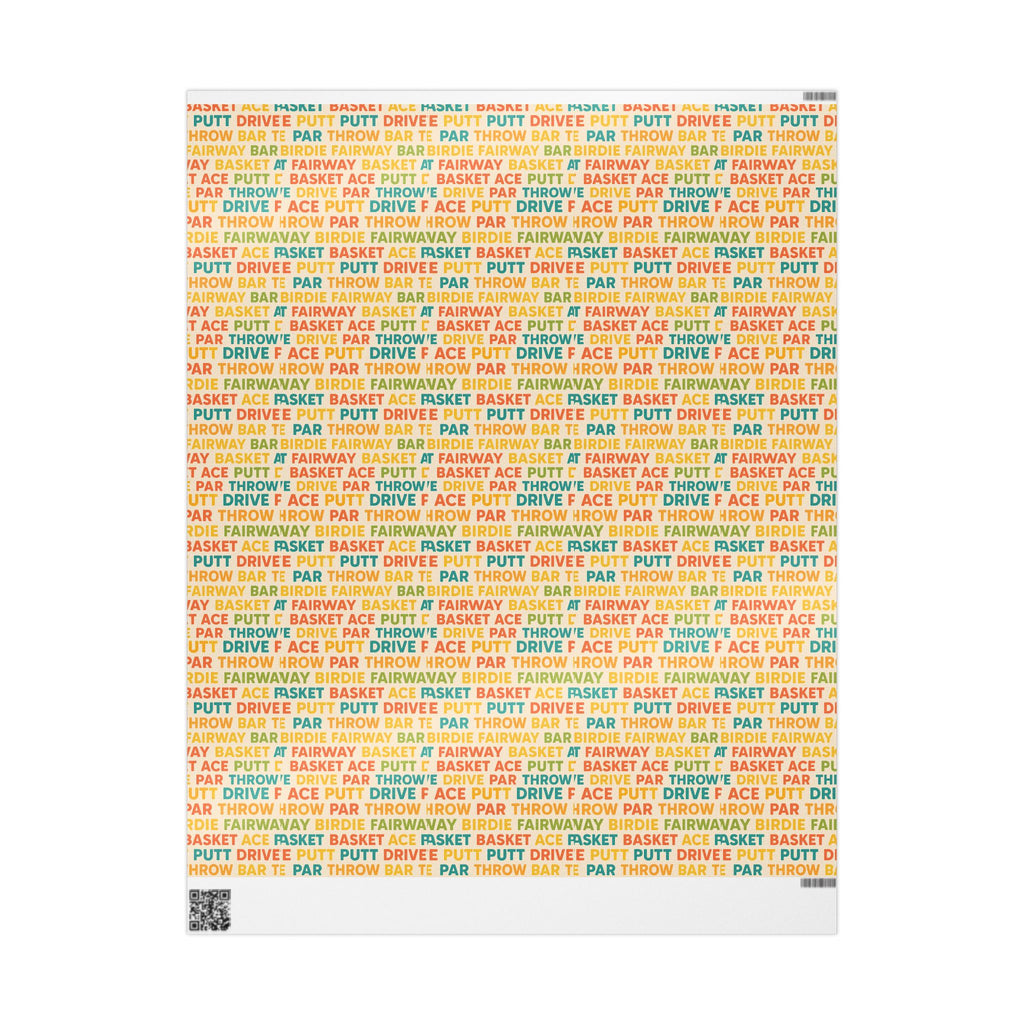 Colorful Disc Golf Themed Wrapping Paper