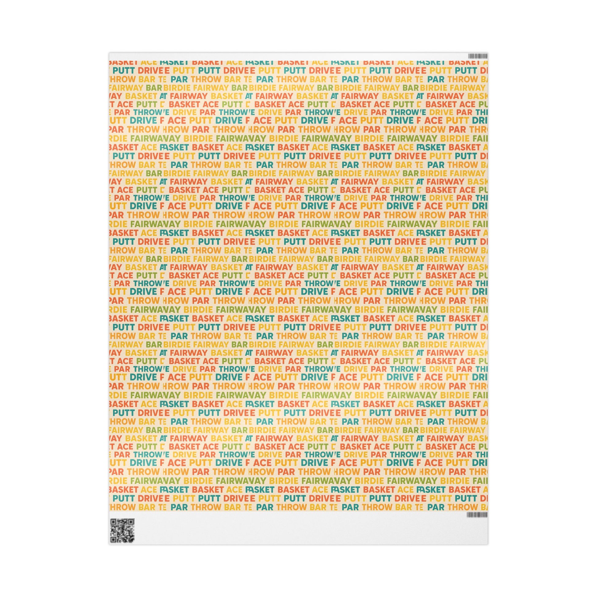 Colorful Disc Golf Themed Wrapping Paper