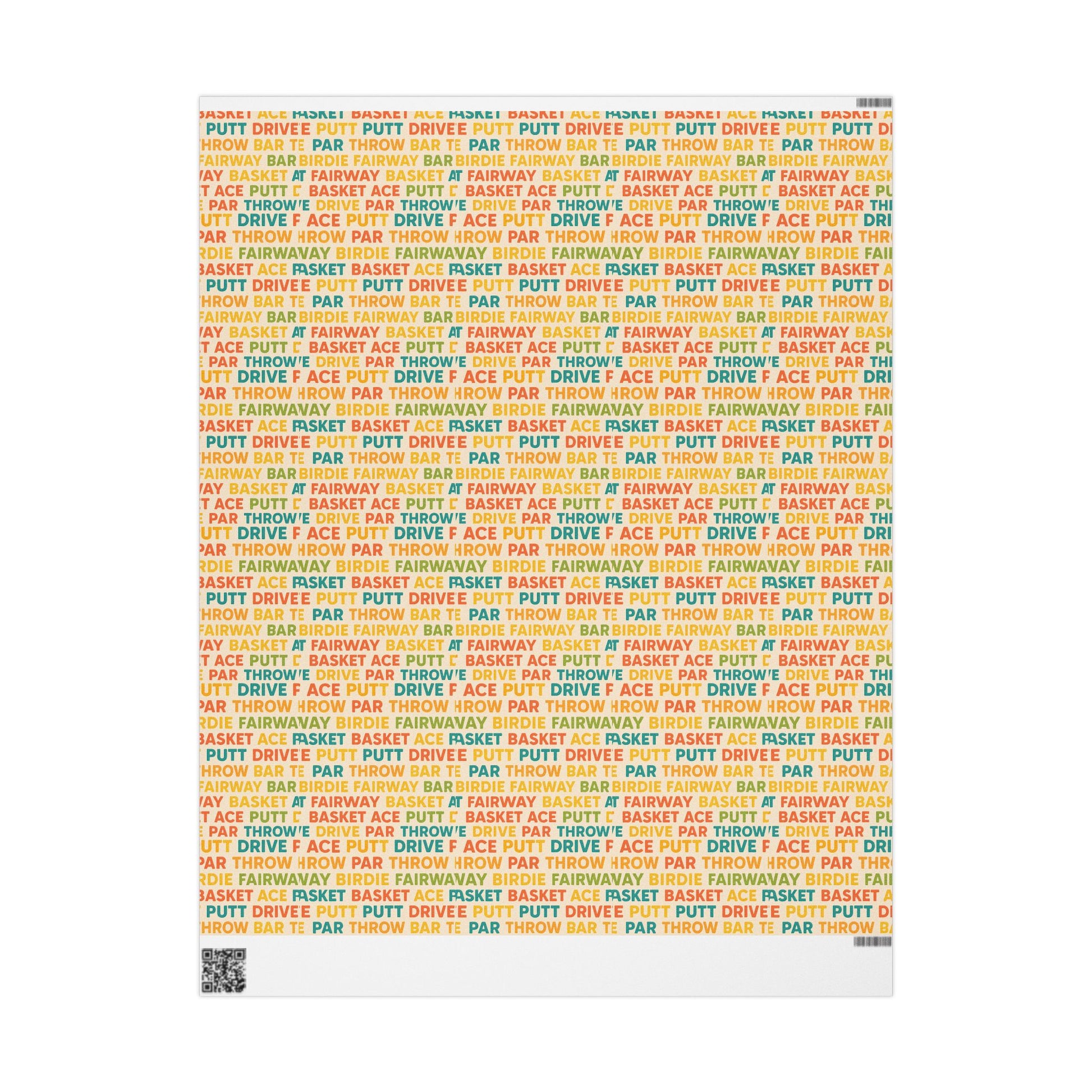 Colorful Disc Golf Themed Wrapping Paper