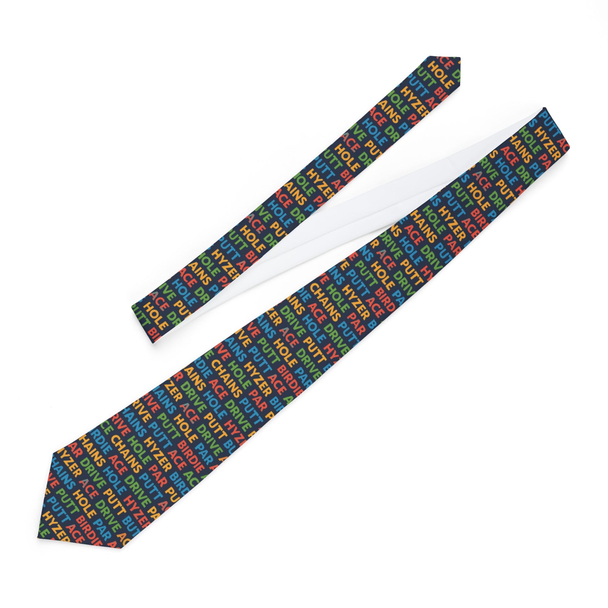 Colorful Disc Golf Term Necktie