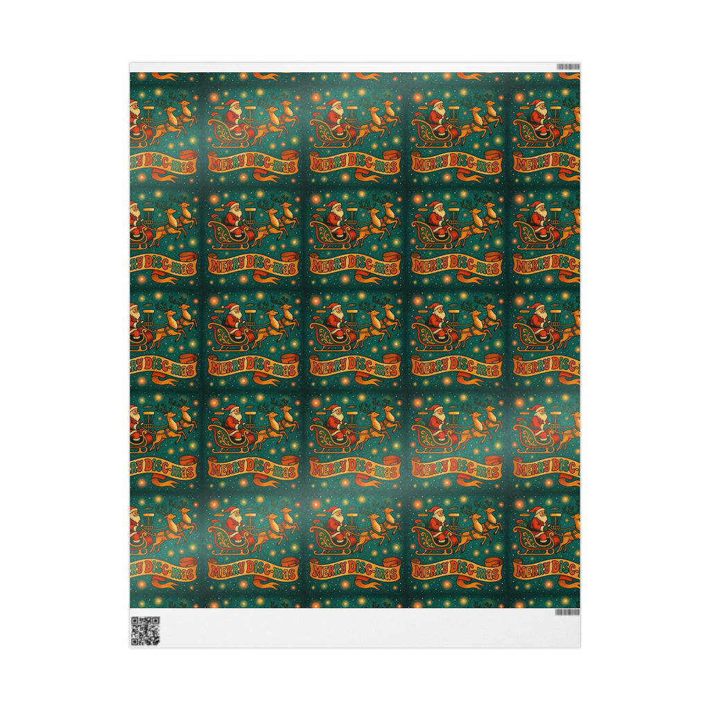 Festive Wrapping Paper Merry Disc-mas