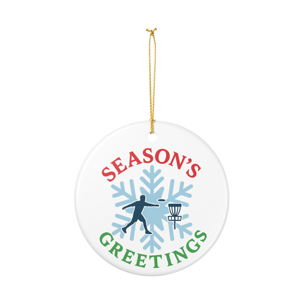 Season's Greetings Ceramic Ornament