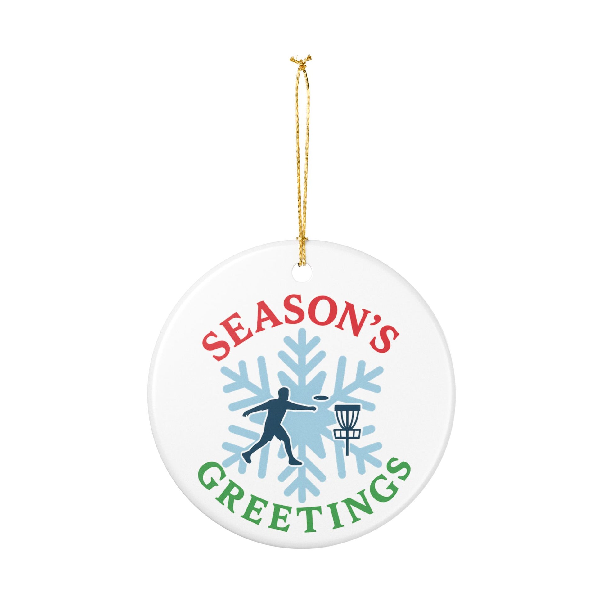 Season's Greetings Ceramic Ornament