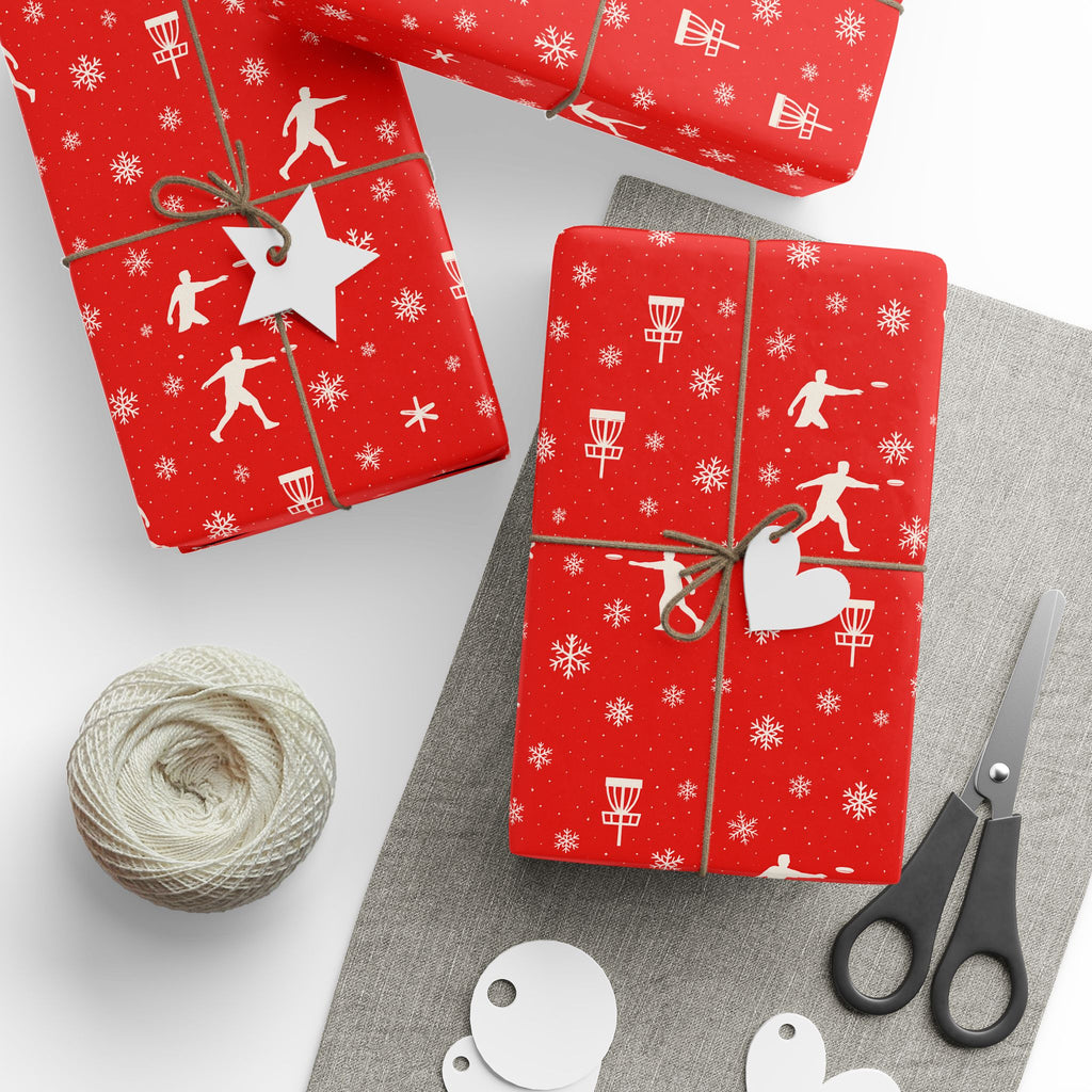 Snowflake Disc Golf Wrapping Paper