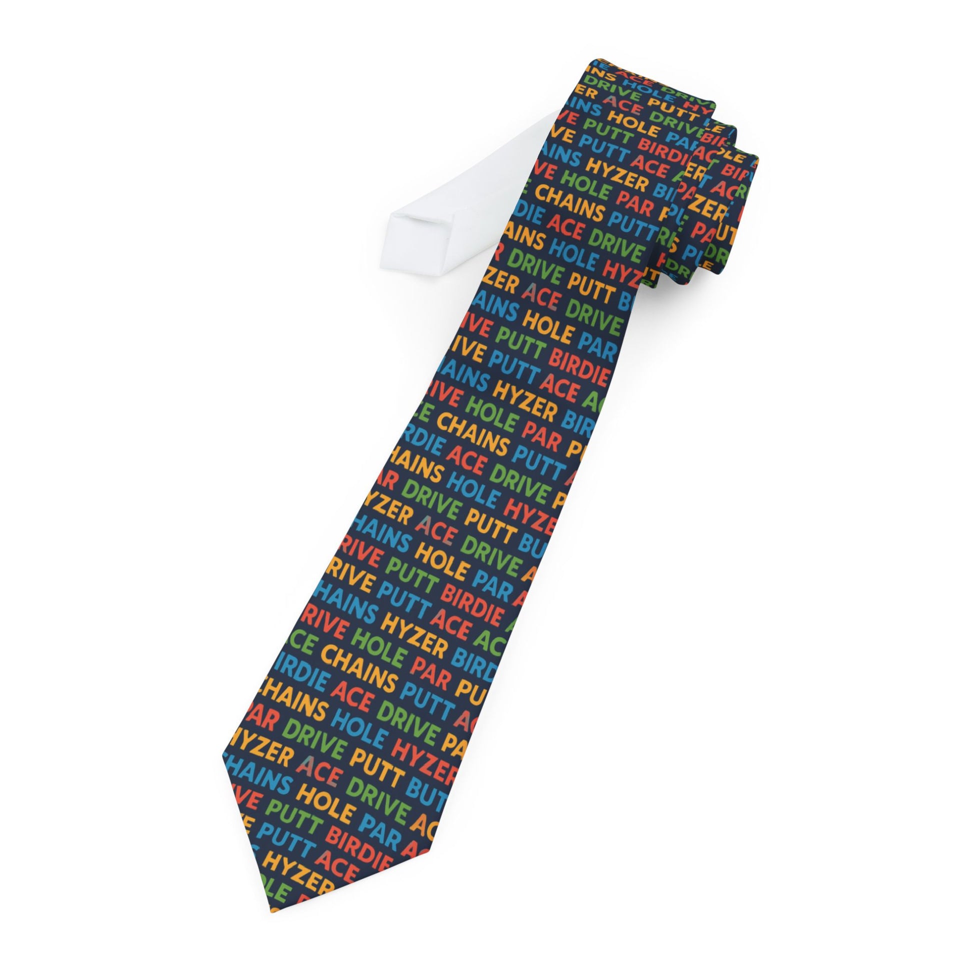Colorful Disc Golf Term Necktie
