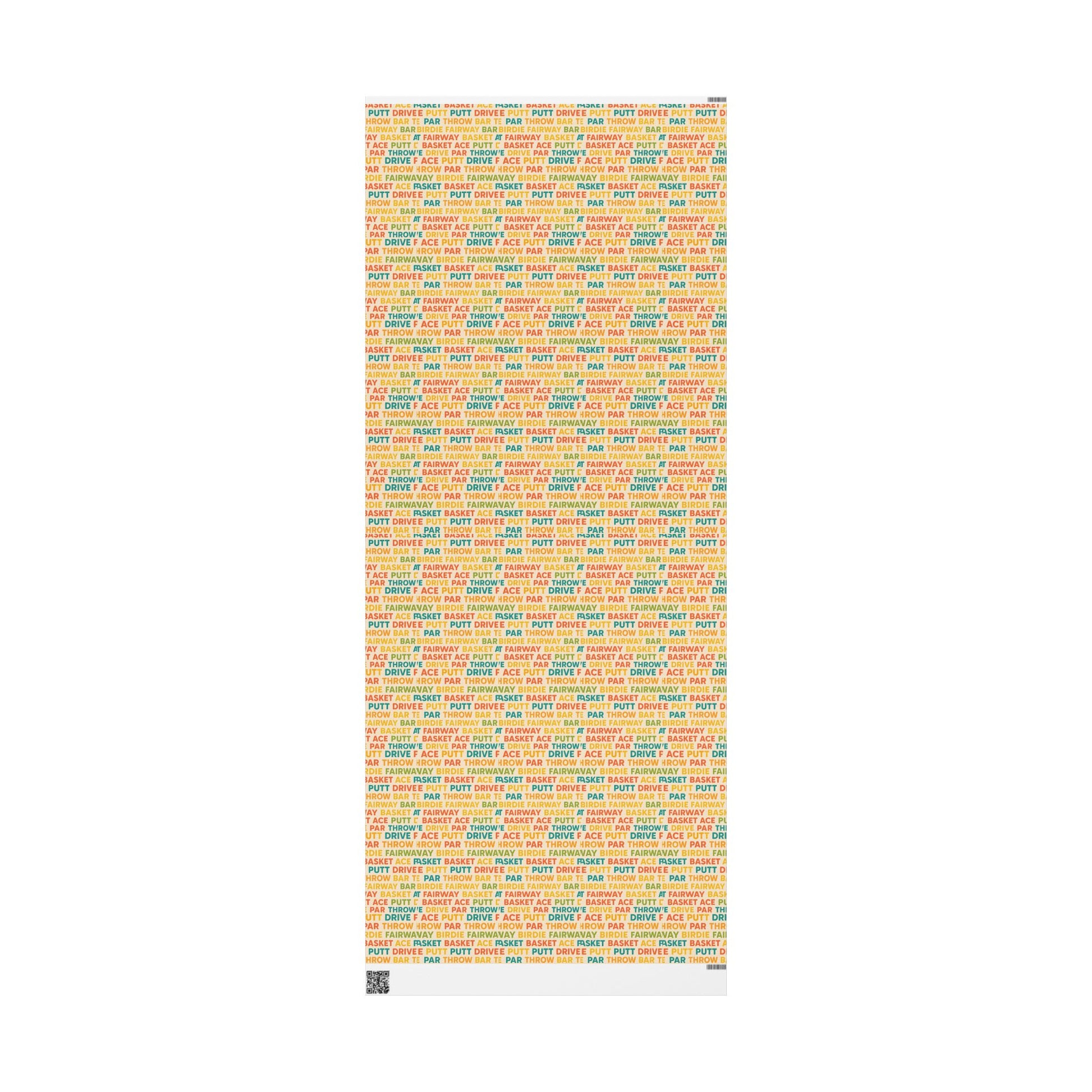 Colorful Disc Golf Themed Wrapping Paper