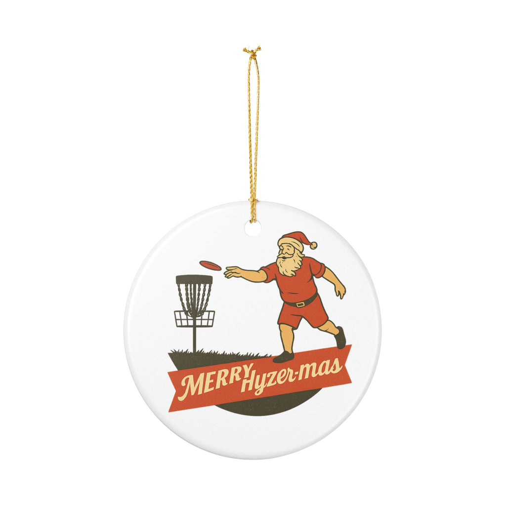 Ceramic Merry Hyzer-mas  Disc Ornament