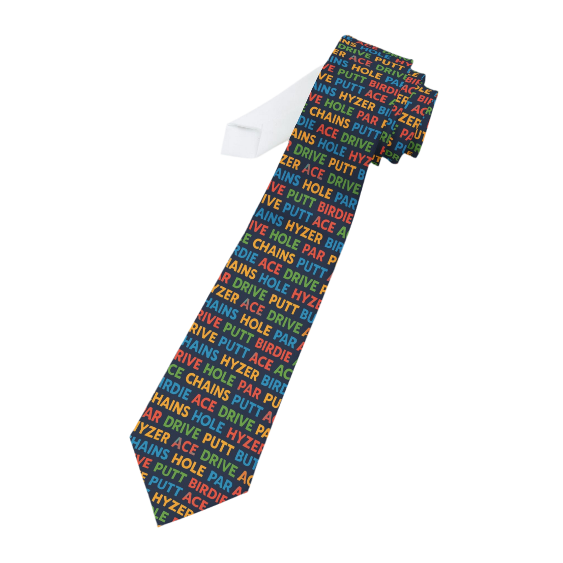 Colorful Disc Golf Term Necktie