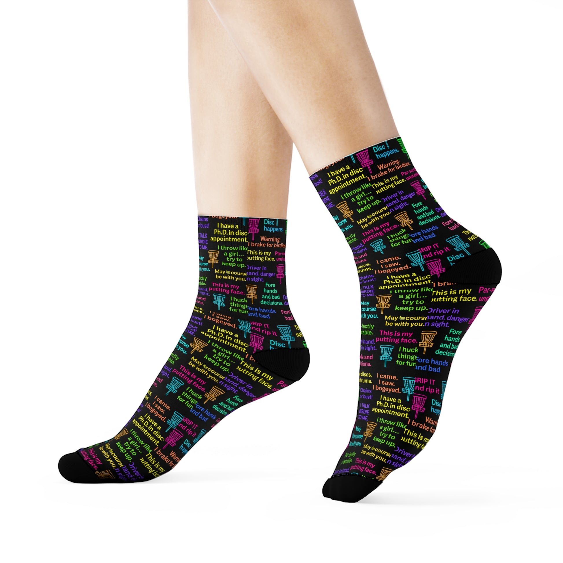 Colorful Motivational Crew Sock