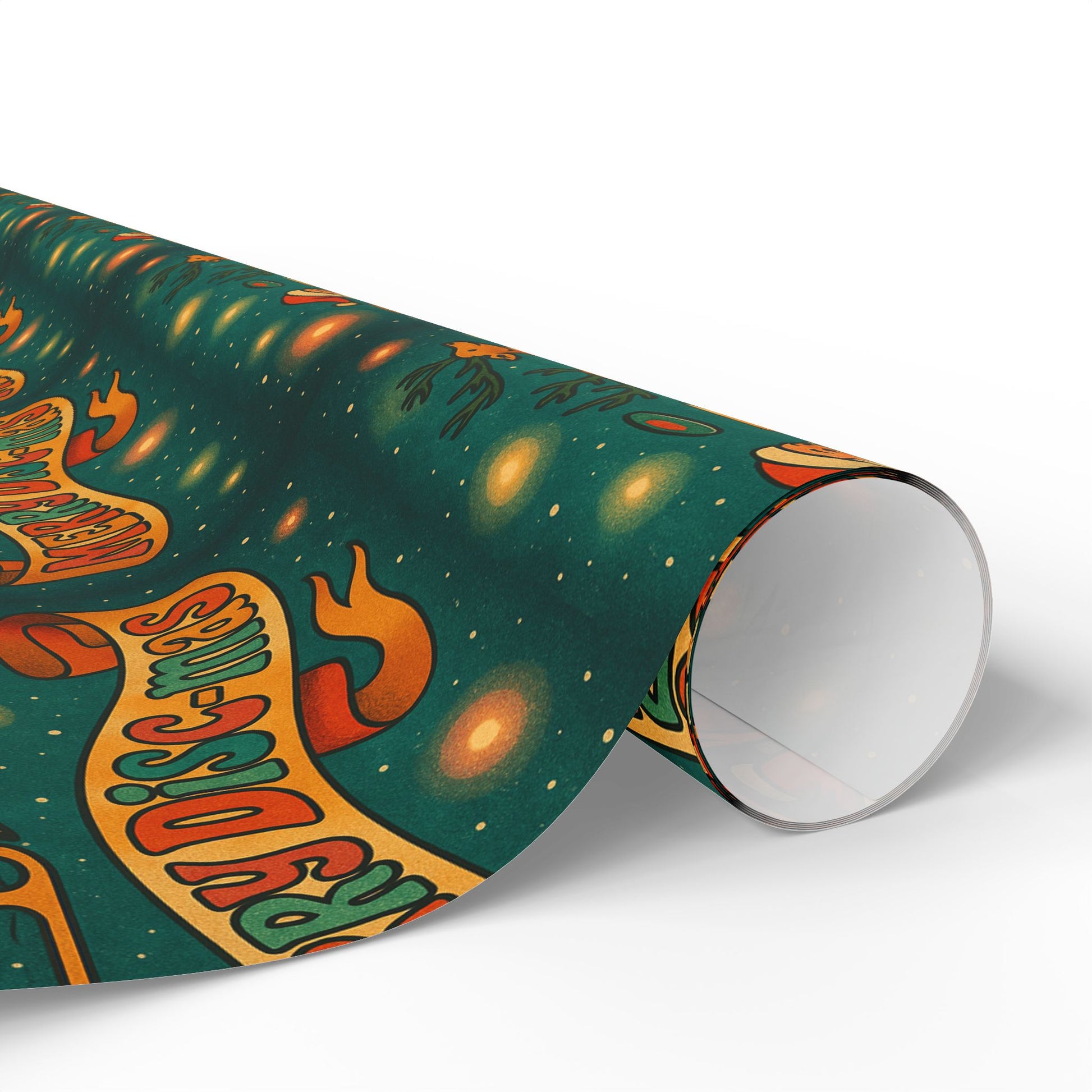 Festive Wrapping Paper Merry Disc-mas