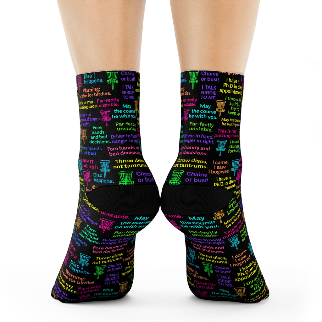 Colorful Motivational Crew Sock
