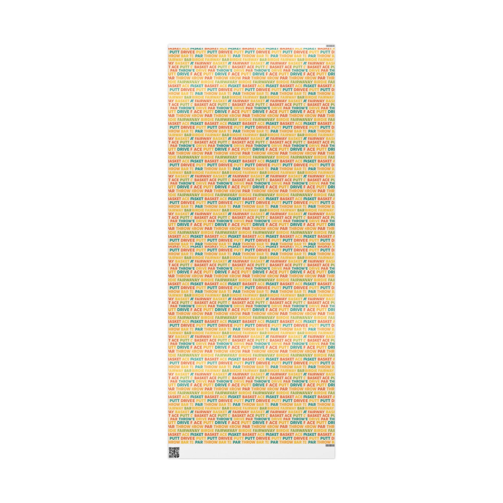 Colorful Disc Golf Themed Wrapping Paper